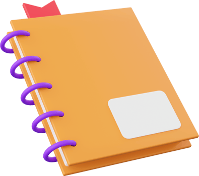 Notebook, 3d illustration elements of school supplies png