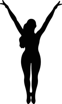 gymnast black silhouette vector