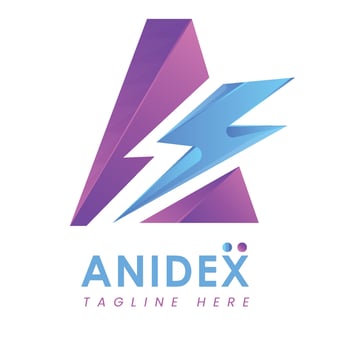 Anidex logo design for tech company or agency vector