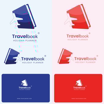 travel book logo design vector
