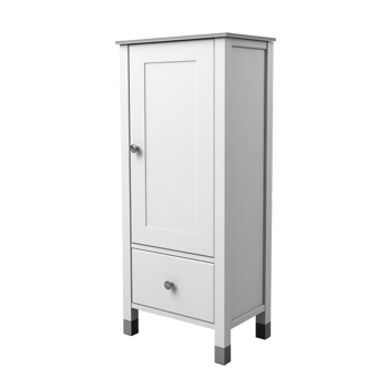 AI generated Freestanding Bathroom Storage Cabinet. Scandinavian modern minimalist style. Transparent background, isolated image. png