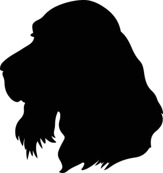 Cocker Spaniel black silhouette vector