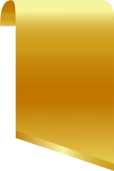 Luxury golden ribbon badge product png