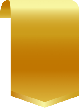 Luxury golden ribbon badge product png