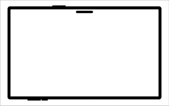 Blank screen tablet frame, Layout of a universal set of devices. UI, tablet mockup for UX for infographics or presentations. vector