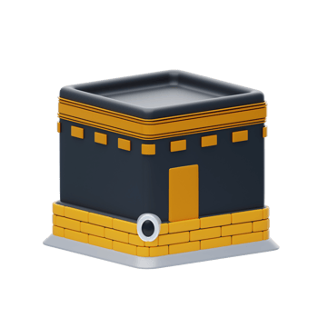 kabah 3d icon. Islamic Kabah 3D Icon. Ramadan Kareem Concept png