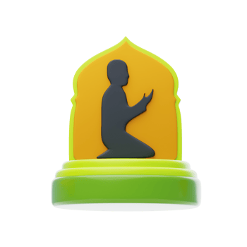 Muslim praying 3d icon. Islamic Prayer 3D Icon png