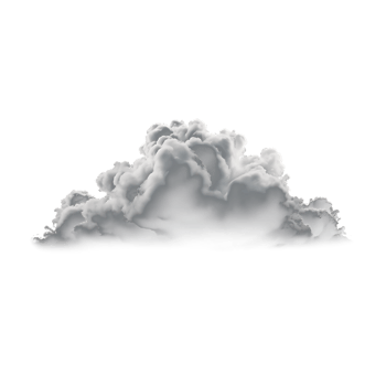 AI generated White Cloud Cutout on Transparent Background png