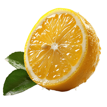 AI generated Lemon in Focus, Cut Out on a Transparent Canvas png