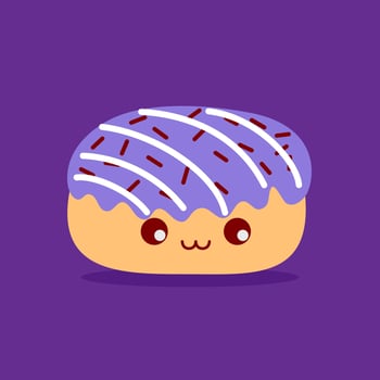 Donut cartoon character vector