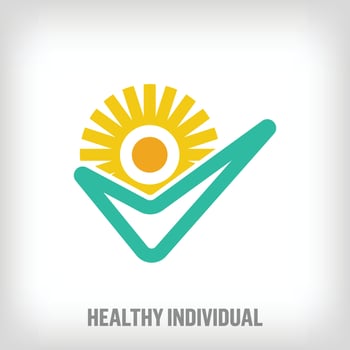 Creative sun of life tick mark logo. Unique creative colors. Education and company logo template. vector. vector
