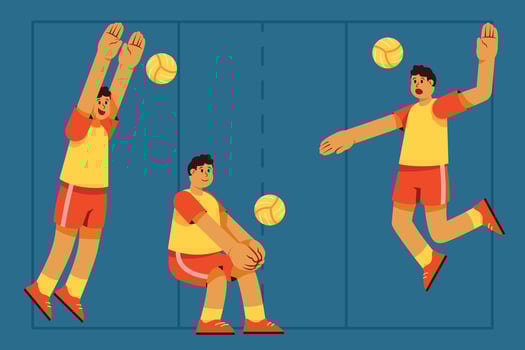 Volley Ball Player Character vector