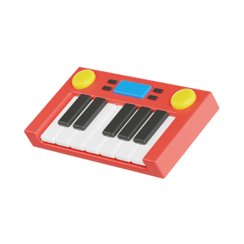 piano 3d icon, transparent background png