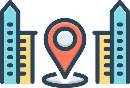 Vector black icon for location