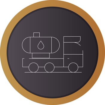 Tanker Truck Creative Icon Design vector