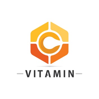 vitamin c logo vector design vector icon health nutrition