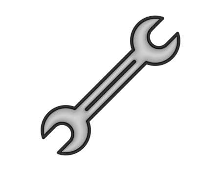 a 3d Wrench on a transparent background png