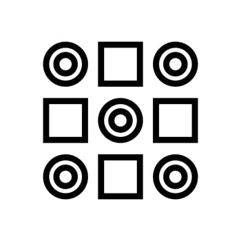 Geometric Pattern icon vector. Geometric figure illustration sign. Coasters Stencil symbol or logo. vector