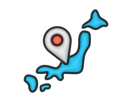a 3d Japan Map on a transparent background png