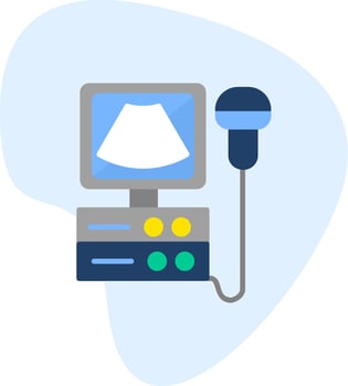 Ultrasound Machine Vecto Icon vector