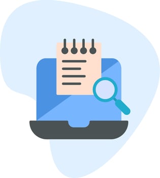 Laptop Work Search Vecto Icon vector