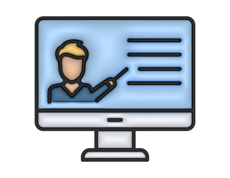 a 3d Online Education on a transparent background png