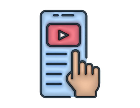 a 3d Watch Video on a transparent background png