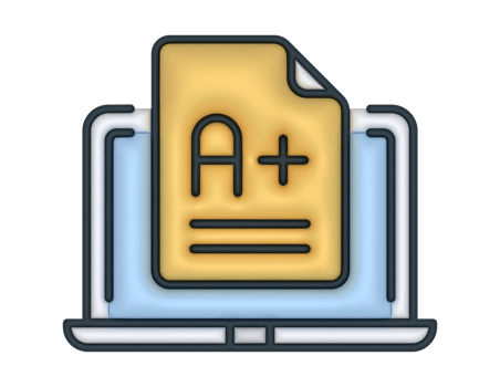 a 3d Online Education on a transparent background png