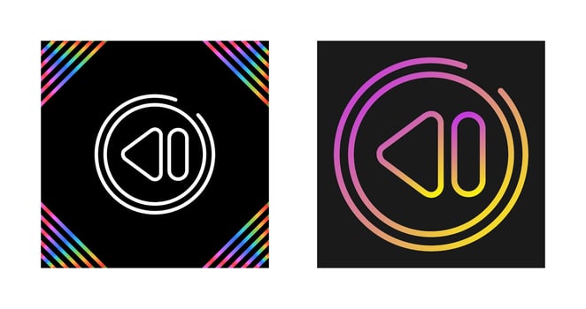 Rewind Button Vector Icon
