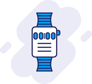 Smart Watch Line Filled Backgroud Icon vector