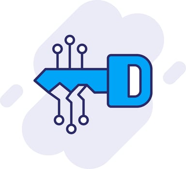 Key Line Filled Backgroud Icon vector