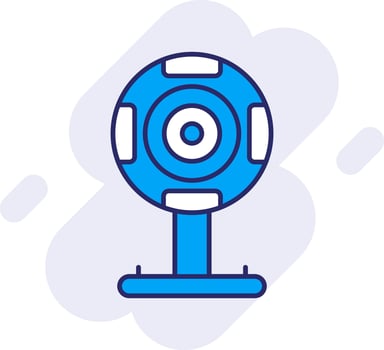 Webcam Line Filled Backgroud Icon vector
