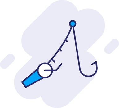 Fishing Line Filled Backgroud Icon vector