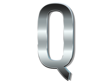 LETTER Q STAINLESS STEEL png