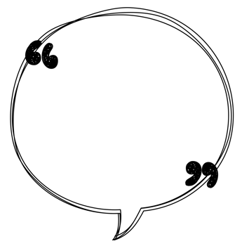 speech bubble balloon with quotation marks, icon sticker memo keyword planner text box banner, flat png transparent element design