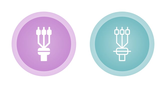 Cable Termination Sleeve Vector Icon