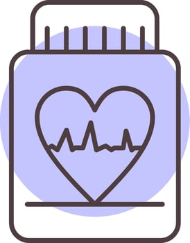 Pill Line  Shape Colors Icon vector