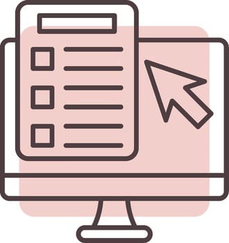 Online Test Line  Shape Colors Icon vector