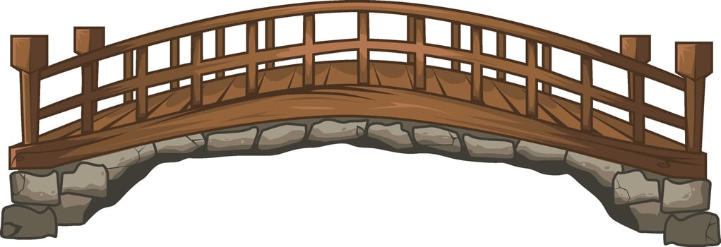 Wooden Medieval Bridge vector