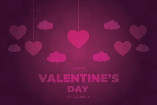 Valentine's Day background, Happy Valentine's Day banner vector