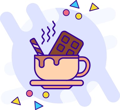 Hot Chocolate freestyle Icon vector