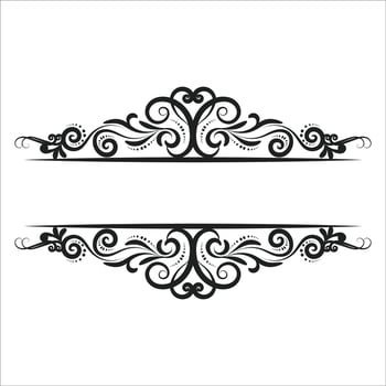 Vector vintage royal title border or text frame ornament elements, Luxury vintage Border wedding invitation card frame border