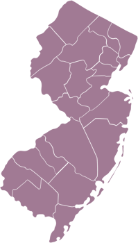 doodle freehand drawing of new jersey state map. png