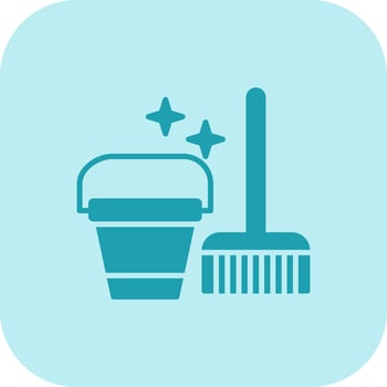 Cleaning Tools Glyph Tritone Icon vector