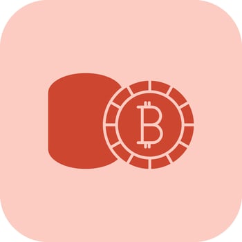 Bitcoin Glyph Tritone Icon vector