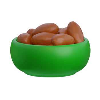 3d Ramadan datesbowl icon png