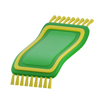 3d rendering of Ramadan prayer mat icon isolated png