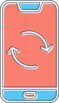 Smartphone Data Sync Vector Icon