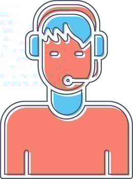 Customer Service Agent Vector Icon