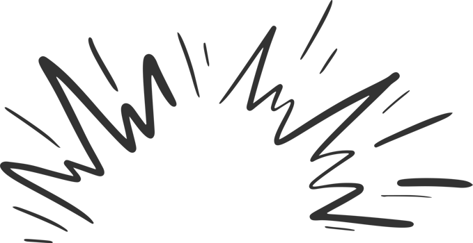 Cartoon boom effect. Comic bomb explosion. Doodle energy hit, speed crash with sparks. Power action element for manga and anime png